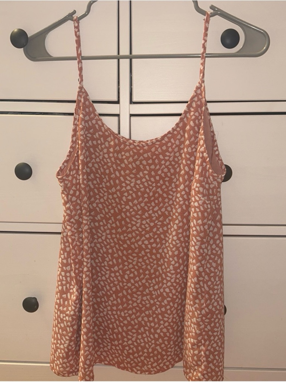 Nordstrom Coral Printed Spaghetti Strap Camisole